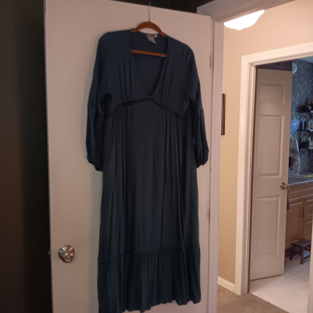 Dark Teal Long Sleeve Dress